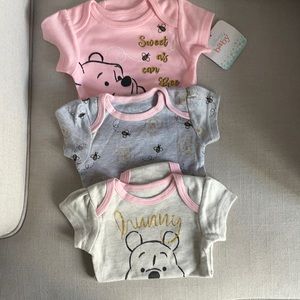 3-piece Winnie the Pooh Onesies, NWT